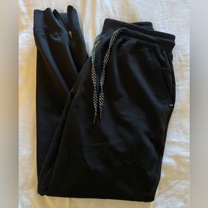 Jaanuu jogger scrub pant with zipper ankle, black, size medium